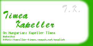 timea kapeller business card
